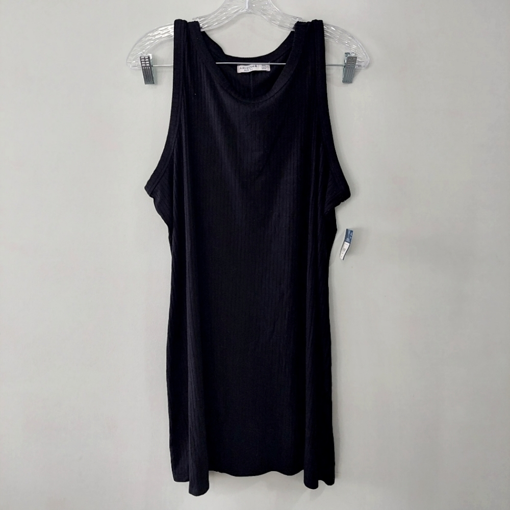 Arizona Jeans Co. Dress XXL Black above knee ribbed sleeveless scoop neck